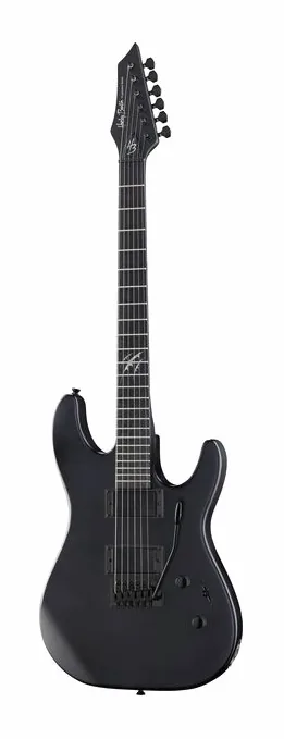 Harley Benton HWY-25BKS Progressive Series ujęta od przodu na neutralnym tle