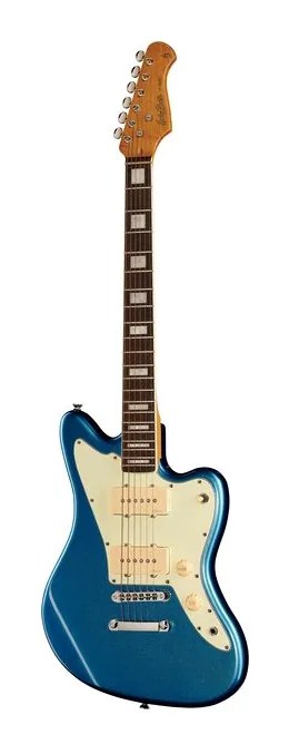 Harley Benton JA-60CC Lake Placid Blue z bliska od przodu