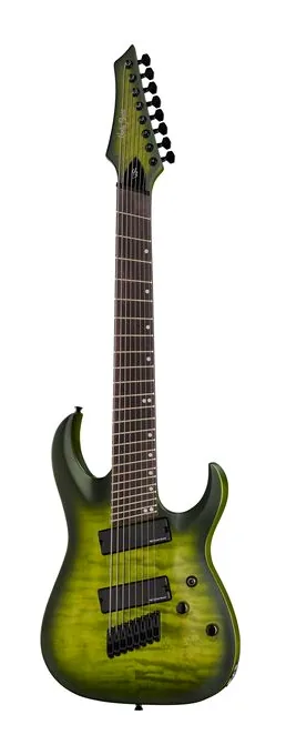 Harley Benton MultiScale-8 QEB widziana od przodu
