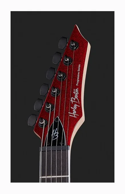 Harley Benton R-446 Blood Metallic, linie korpusu z góry