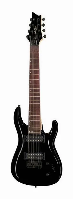 Harley Benton R-458 BK Progressiv Series ujęta od przodu na neutralnym tle
