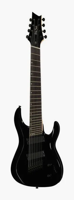 Harley Benton R-458BK MultiScale z bliska od przodu