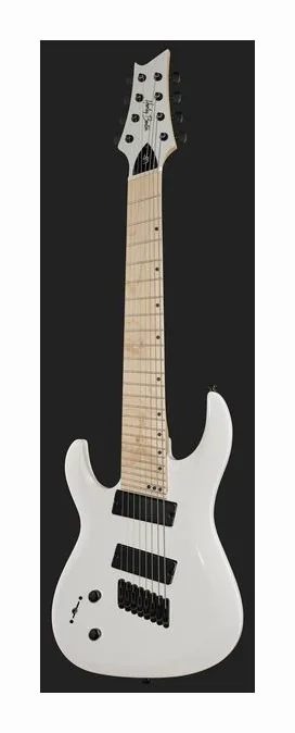 Harley Benton R-458MN LH WH MultiScale, korpus i lakier z bliska