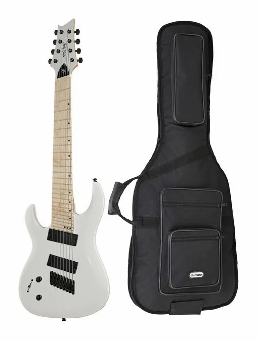 Harley Benton R-458MN LH WH MS w/Bag z bliska od przodu