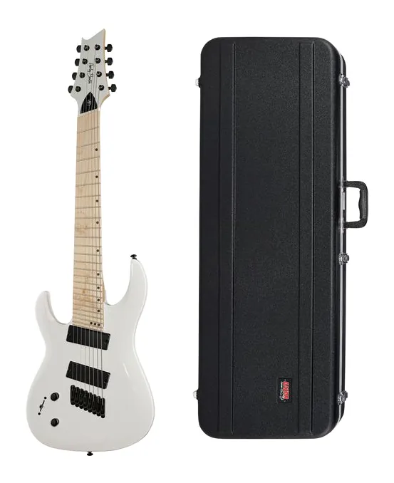 Harley Benton R-458MN LH WH MS w/Case widziana od przodu
