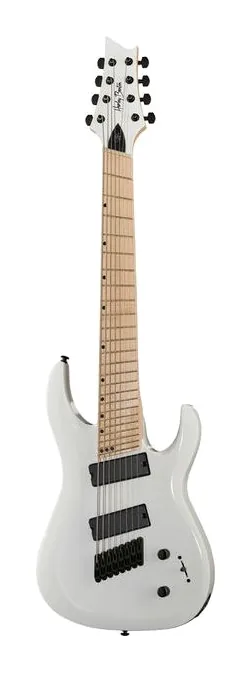 Harley Benton R-458MN WH MultiScale ujęta od przodu na neutralnym tle