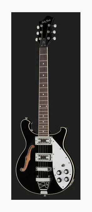 Harley Benton RB-600BK Classic Series, główka z kluczami i logo