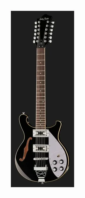 Harley Benton RB-612BK Classic Series, główka z kluczami i logo