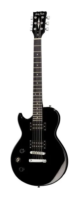 Harley Benton SC-200LH BK Student Series widziana od przodu