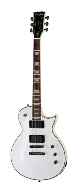Harley Benton SC-Custom III Quilt Midnight ujęta od przodu na neutralnym tle