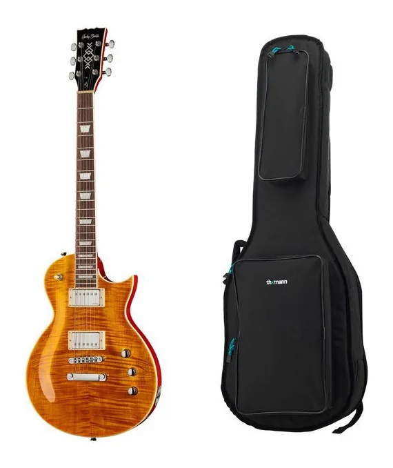 Harley Benton SC-Custom Plus EMG VBK w/Bag sfotografowana frontalnie