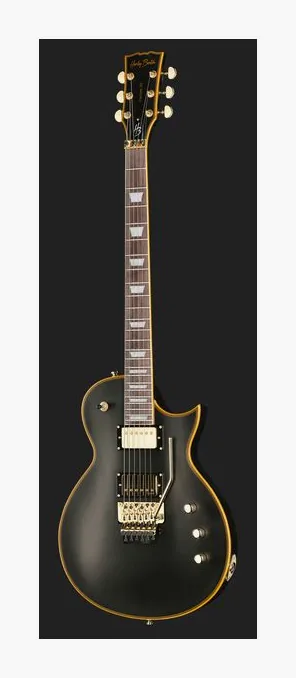 Harley Benton SC-Custom III P90 Black sfotografowana frontalnie