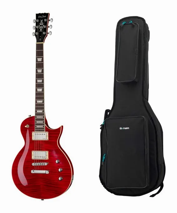 Harley Benton SC-Custom Plus EMG BCF w/Bag z bliska od przodu