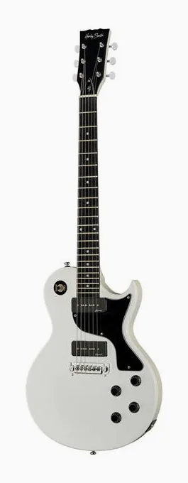 Harley Benton SC-Special Faded White z bliska od przodu
