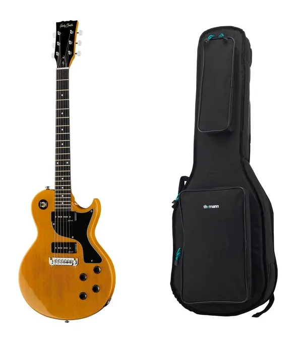 Harley Benton SC-Special TV Yellow w/Bag ujęta od przodu na neutralnym tle