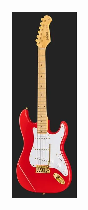 Harley Benton ST-59HM Fiesta Red w/Bag, główka z kluczami i logo