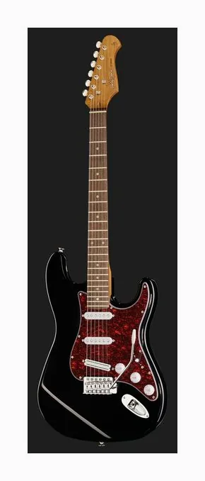 Harley Benton ST-62BK Hot Rod, gryf i podstrunnica z boku