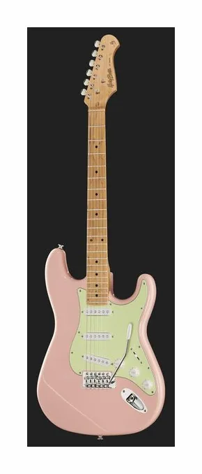 Harley Benton ST-62CC MN Shell Pink w/Bag, gryf i podstrunnica z boku