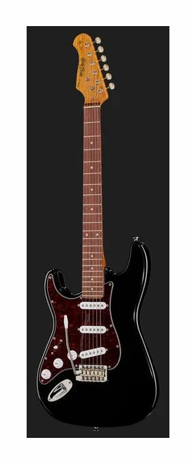 Harley Benton ST-62LH BK Vintage Series, gryf i podstrunnica z boku