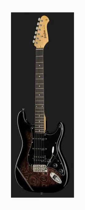 Harley Benton ST-70 Black Paisley, profil boczny korpusu
