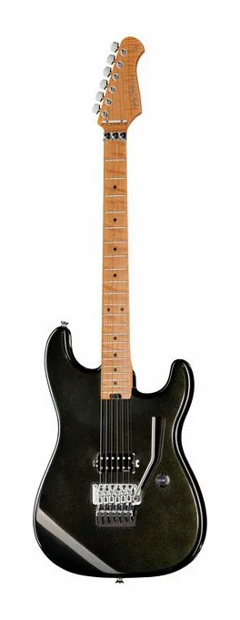 Harley Benton ST-80FR MN Lime Sparkle z bliska od przodu