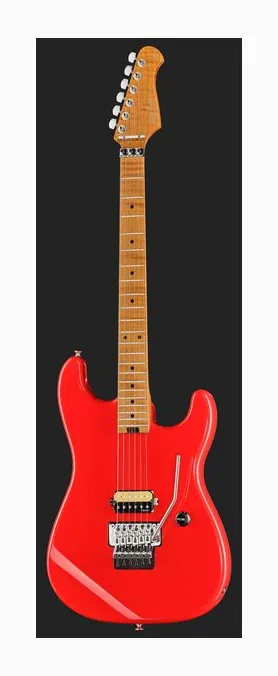 Harley Benton ST-80FR MN Radiant Red, główka z kluczami i logo