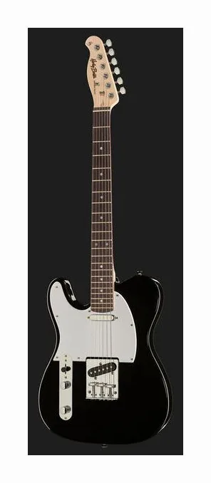Harley Benton TE-20 BK Lefthand Std. 1, główka z kluczami i logo