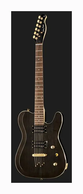 Harley Benton TE-40 LH TBK Deluxe Series ujęta od przodu na neutralnym tle