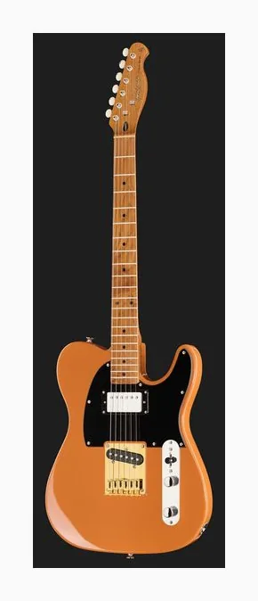 Harley Benton TE-53KR BL Tribute Seri w/Case z bliska od przodu