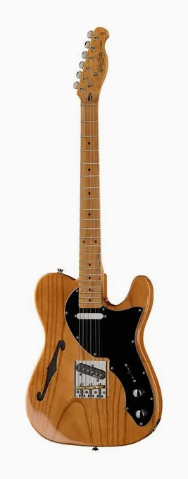 Harley Benton TE-69TL Hot Rod NT Roasted z bliska od przodu