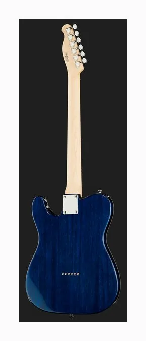 Harley Benton TE-90QM HH Trans Blue w/Bag, przełącznik przetworników i gniazdo wyjściowe