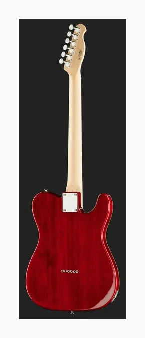 Harley Benton TE-90QM LH Trans Red w/Bag, tył korpusu