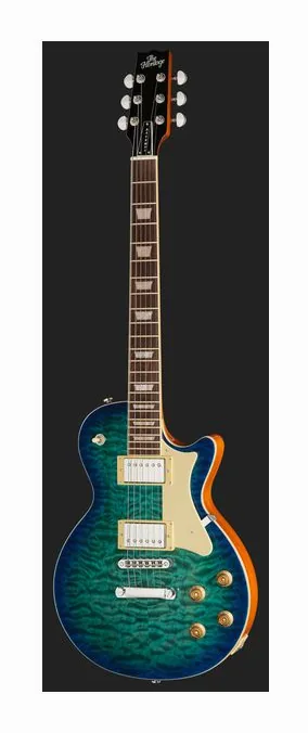 Heritage Guitar Ascent+ H-150 Lake Blue Burst, gryf i podstrunnica z boku
