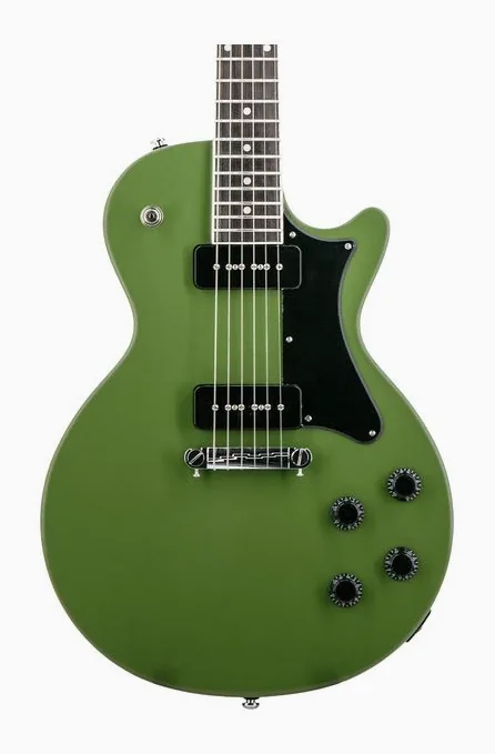 Heritage Guitar Ascent+ H-137 P90 Olive Drab, linie korpusu z góry