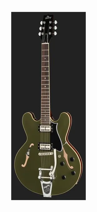 Heritage Guitar H-535 Std Lollatron/Bigsby ODB, główka z kluczami i logo