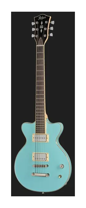 Höfner H4800-PR-G Leader Light Green, główka z kluczami i logo