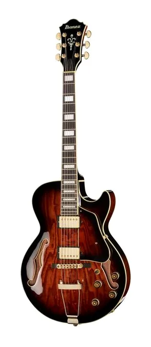 Ibanez AG95QA-DBS sfotografowana frontalnie