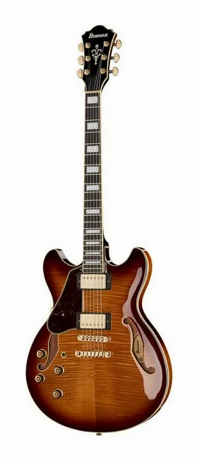 Ibanez AS93FML-VLS ujęta od przodu na neutralnym tle