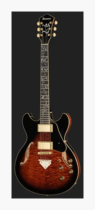 Ibanez AS93QMSP-DBS, linie korpusu z góry