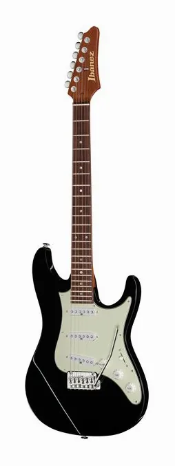 Ibanez AZ2203N-BK ujęta od przodu na neutralnym tle