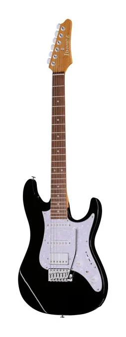 Ibanez AZ22S2-BK ujęta od przodu na neutralnym tle