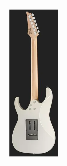 Ibanez GRG140-WH, główka z kluczami i logo