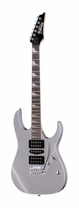 Ibanez GRG170DX-SV ujęta od przodu na neutralnym tle