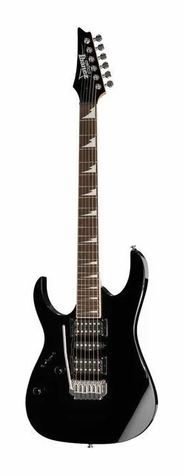 Ibanez GRG170DXL-BKN Lefthand ujęta od przodu na neutralnym tle
