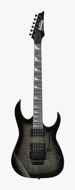 Ibanez GRG320FA-TKS ujęta od przodu na neutralnym tle