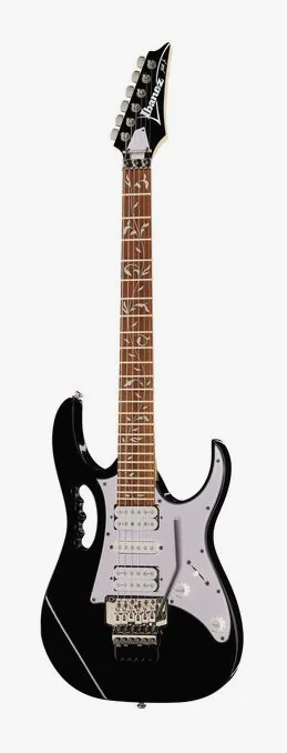 Ibanez JEMJR-BK ujęta od przodu na neutralnym tle