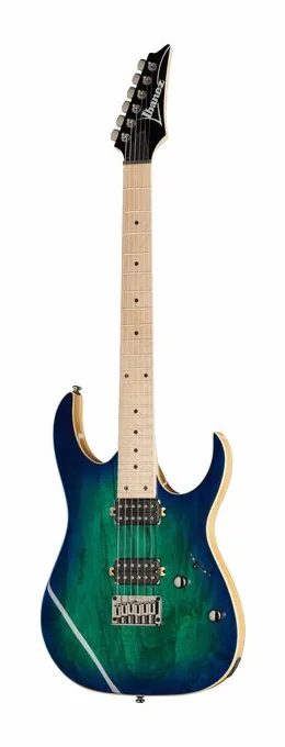 Ibanez RG421AHM-BMT ujęta od przodu na neutralnym tle
