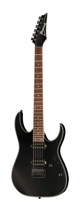 Ibanez RG421EX-BKF ujęta od przodu na neutralnym tle