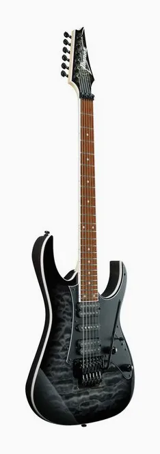 Ibanez RG450QMB-TGB, główka z kluczami i logo