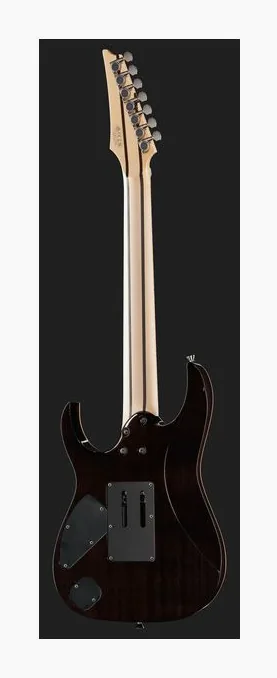 Ibanez RG8527-BRE, główka z kluczami i logo